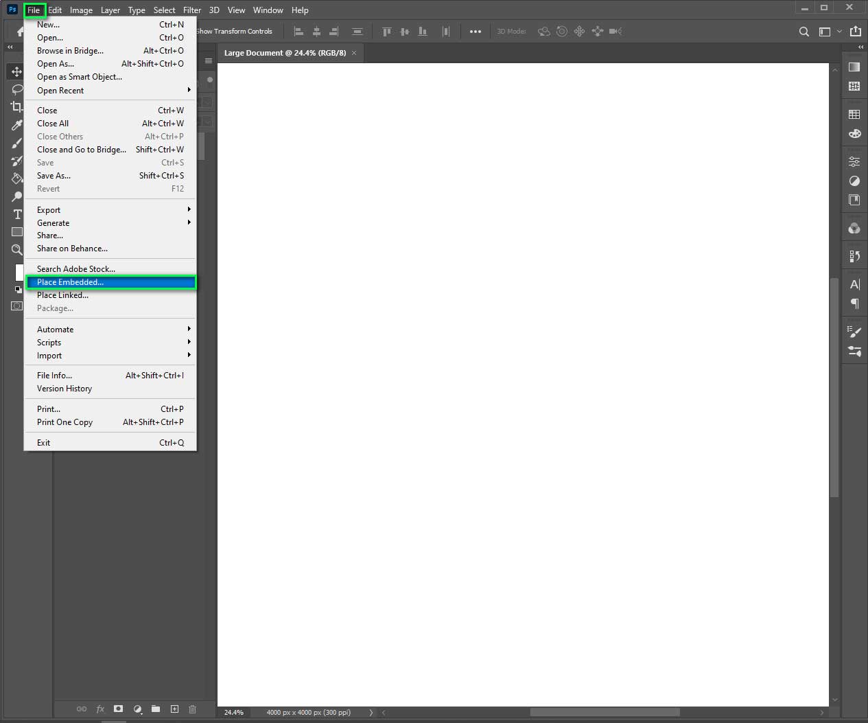 Step 2- how to curve an image in photoshop