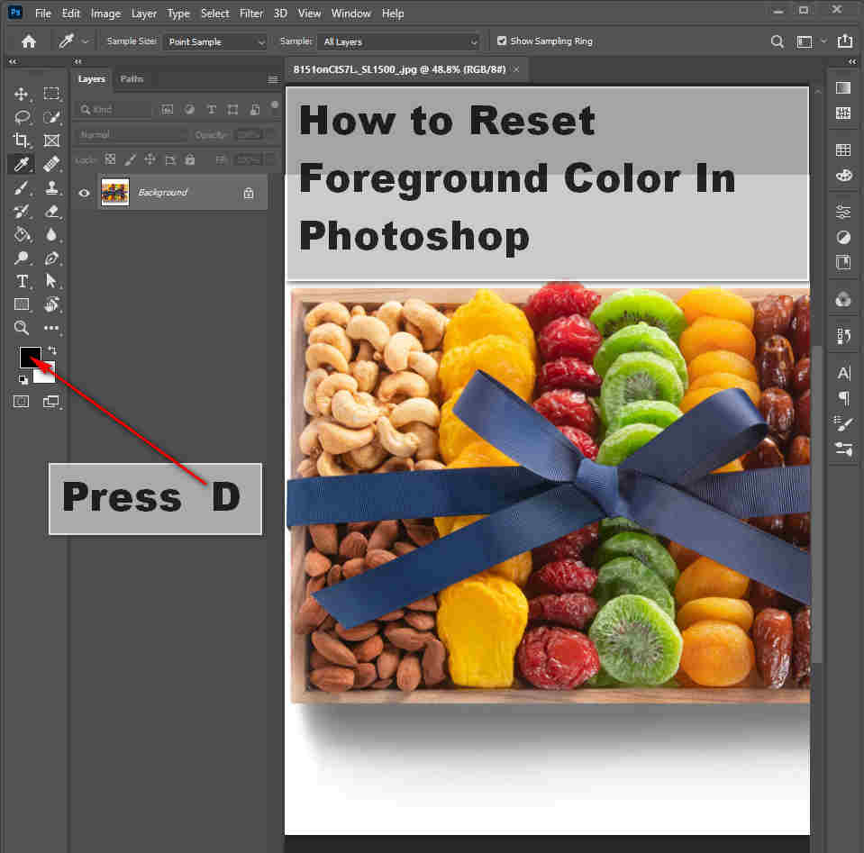 09. How to Reset Foreground Color In Photoshop