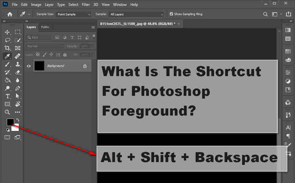 What Is The Shortcut For Photoshop Foreground