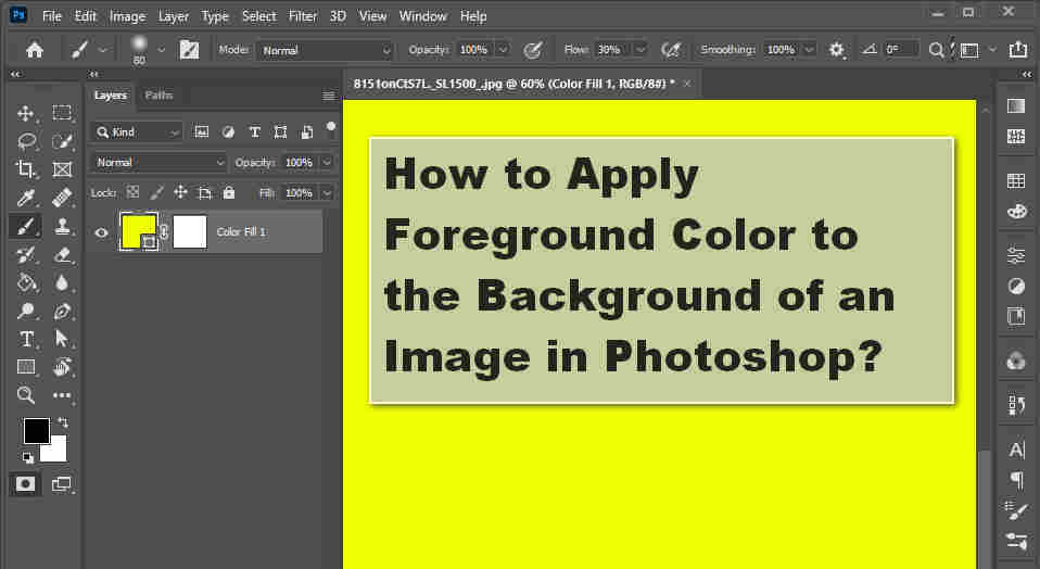 How to Apply Foreground Color to the Background of an