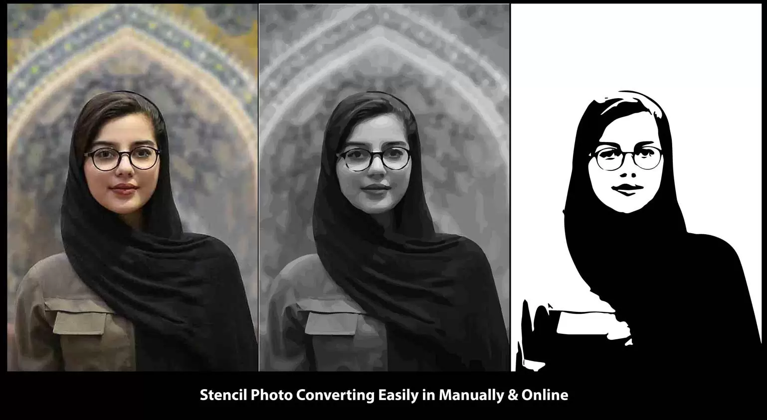Make a photo into a stencil