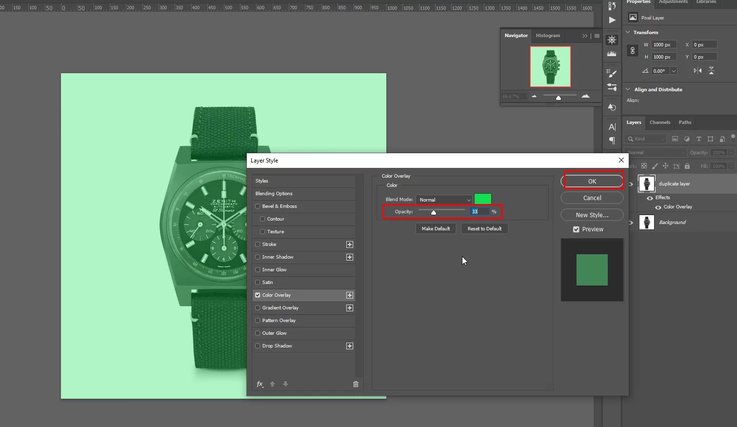 6. Finally navigate to the Layers palette