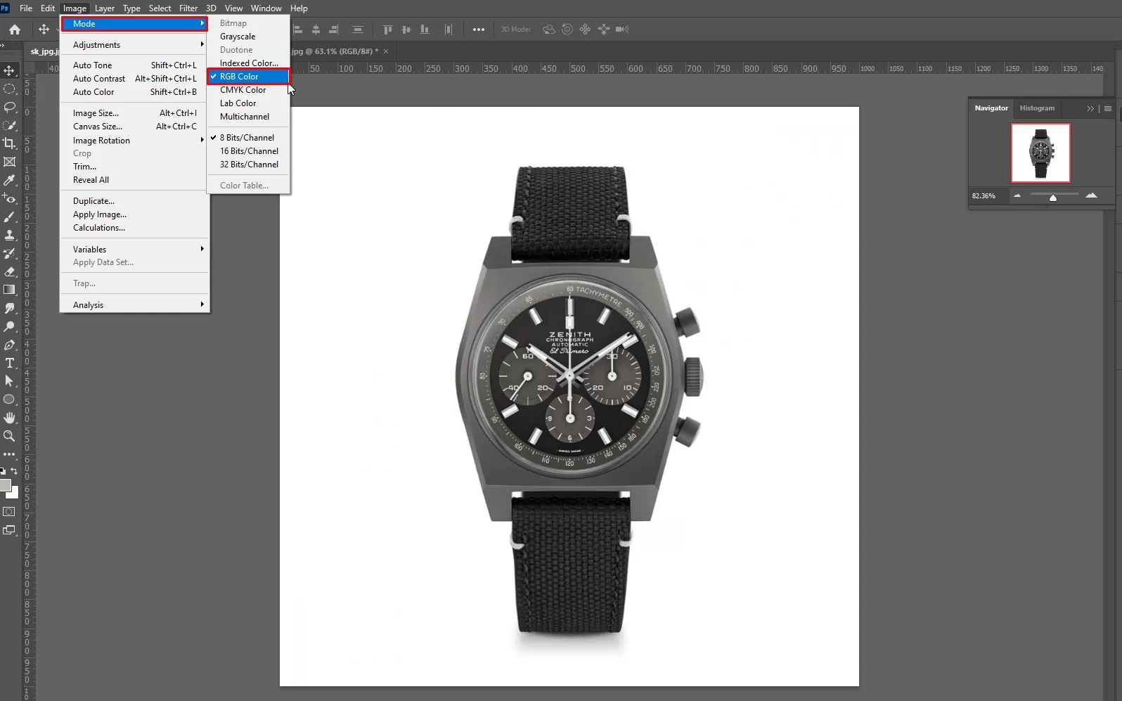 How to fix the photoshop color overlay