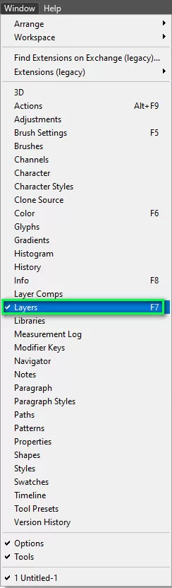 Launch the Layers Panel