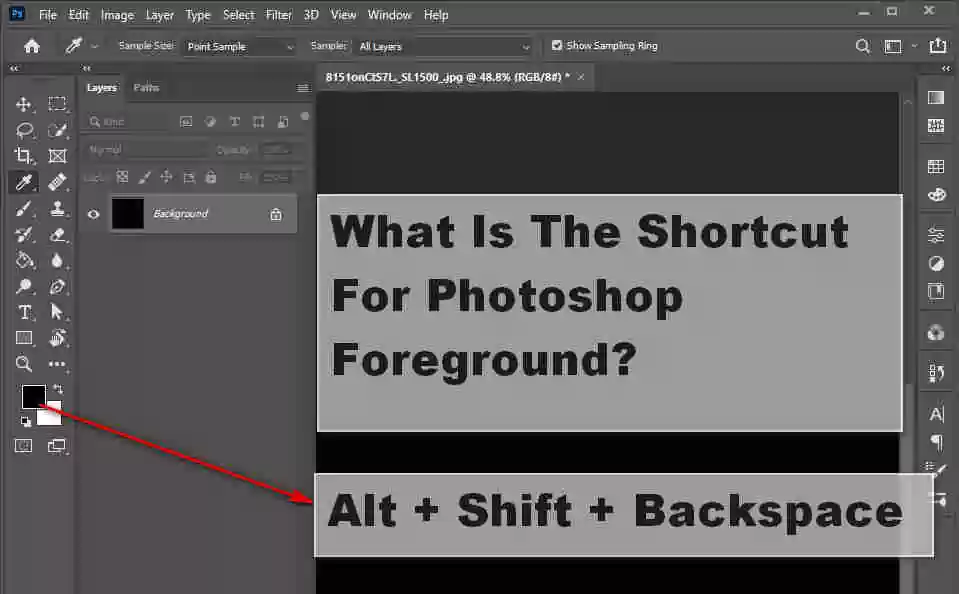 What Is The Shortcut For Photoshop Foreground