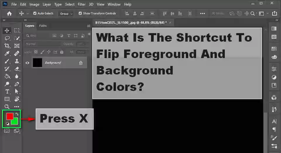 What Is The Shortcut To Flip Foreground And Background