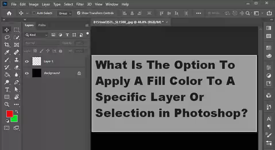 What Is The Option To Apply A Fill Color To A Specific Layer