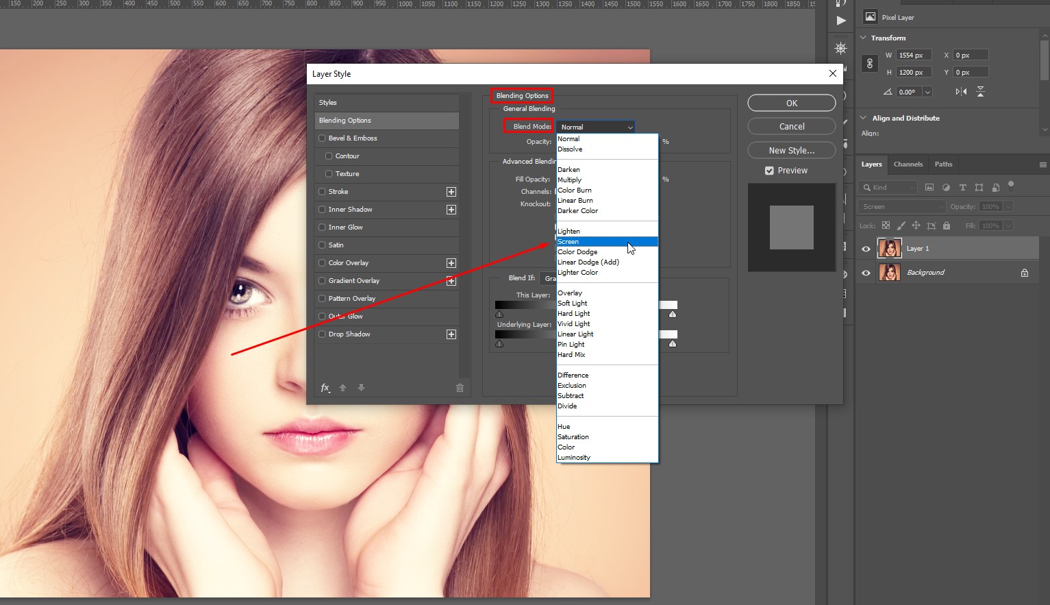 Choose a nice skin color or select- how to smooth out skin in photoshop