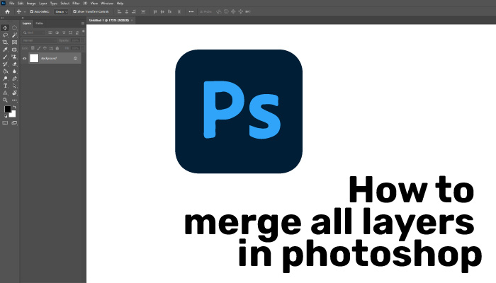 How to merge all layers in photoshop?