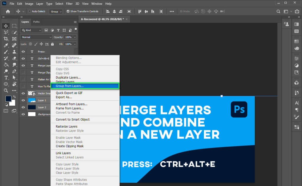How To Flatten Layers In
