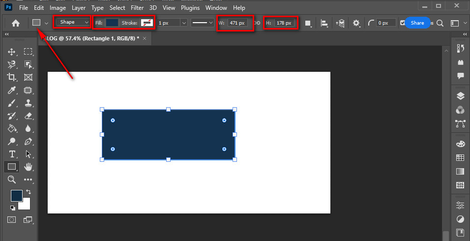 Change Size Of Rectangle In Photoshop