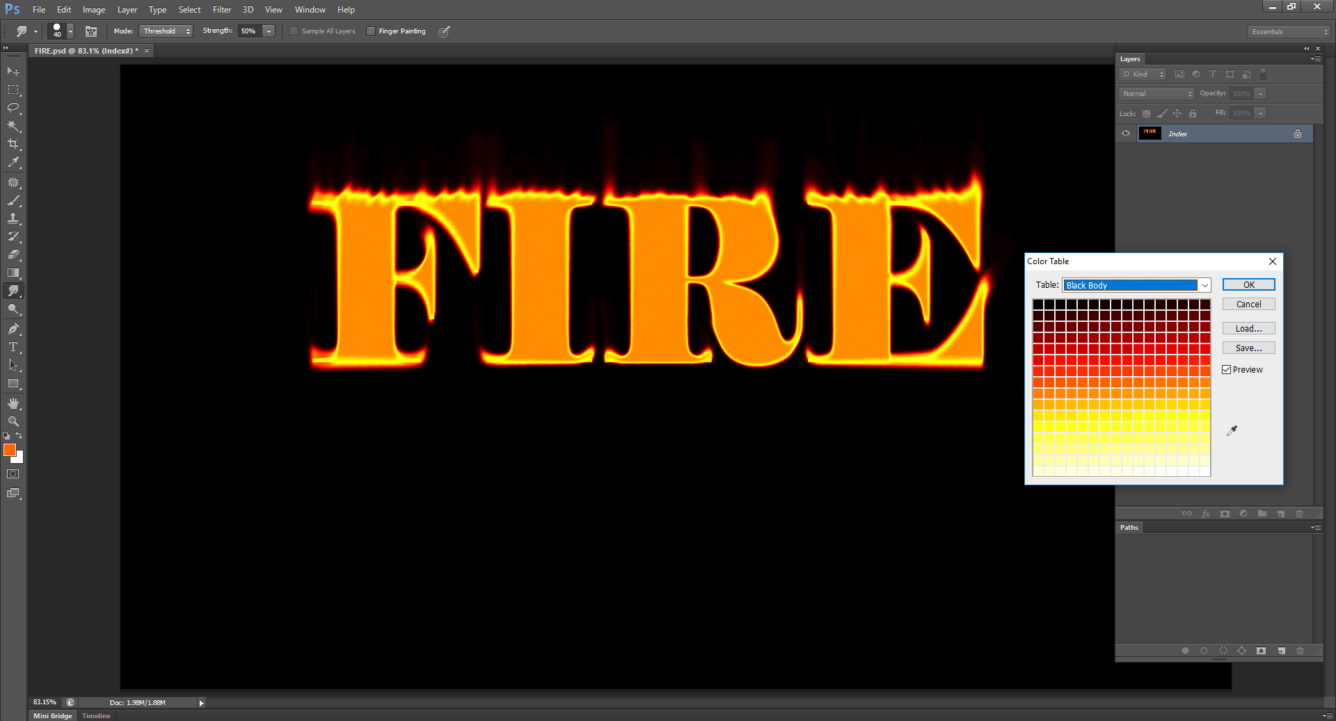 Fire effect in Photoshop