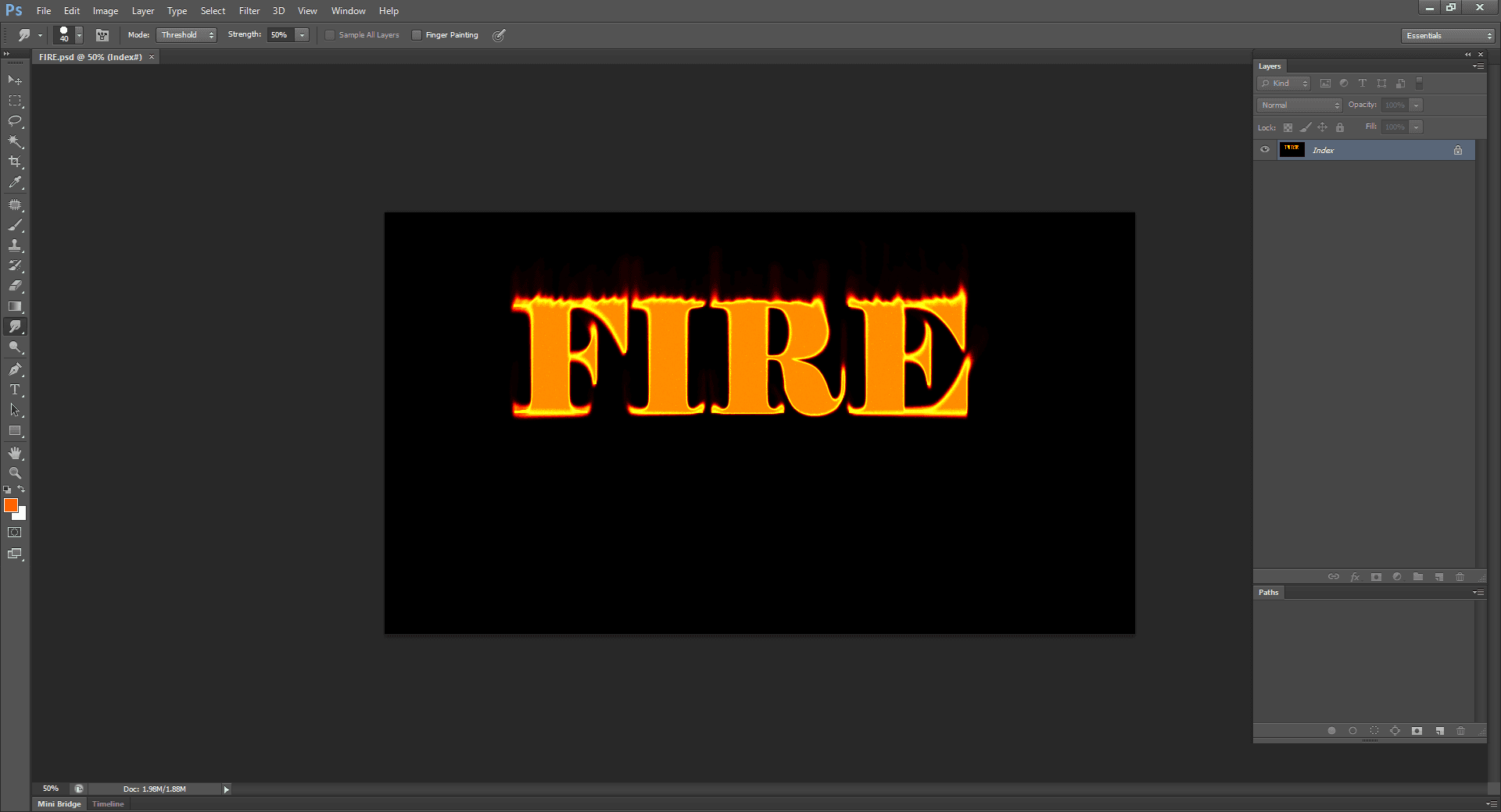 Fire effect in Photoshop