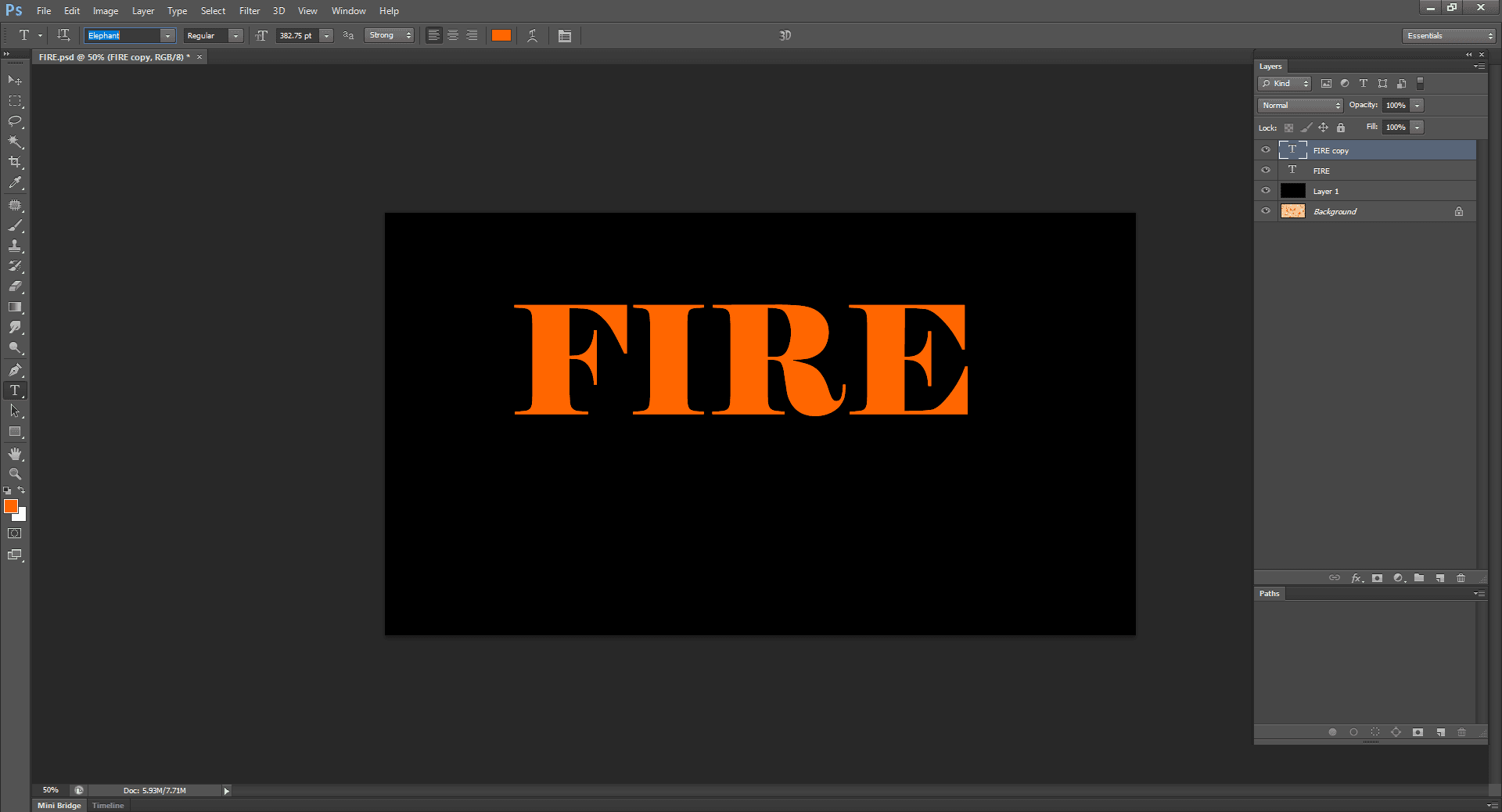 Fire effect in Photoshop