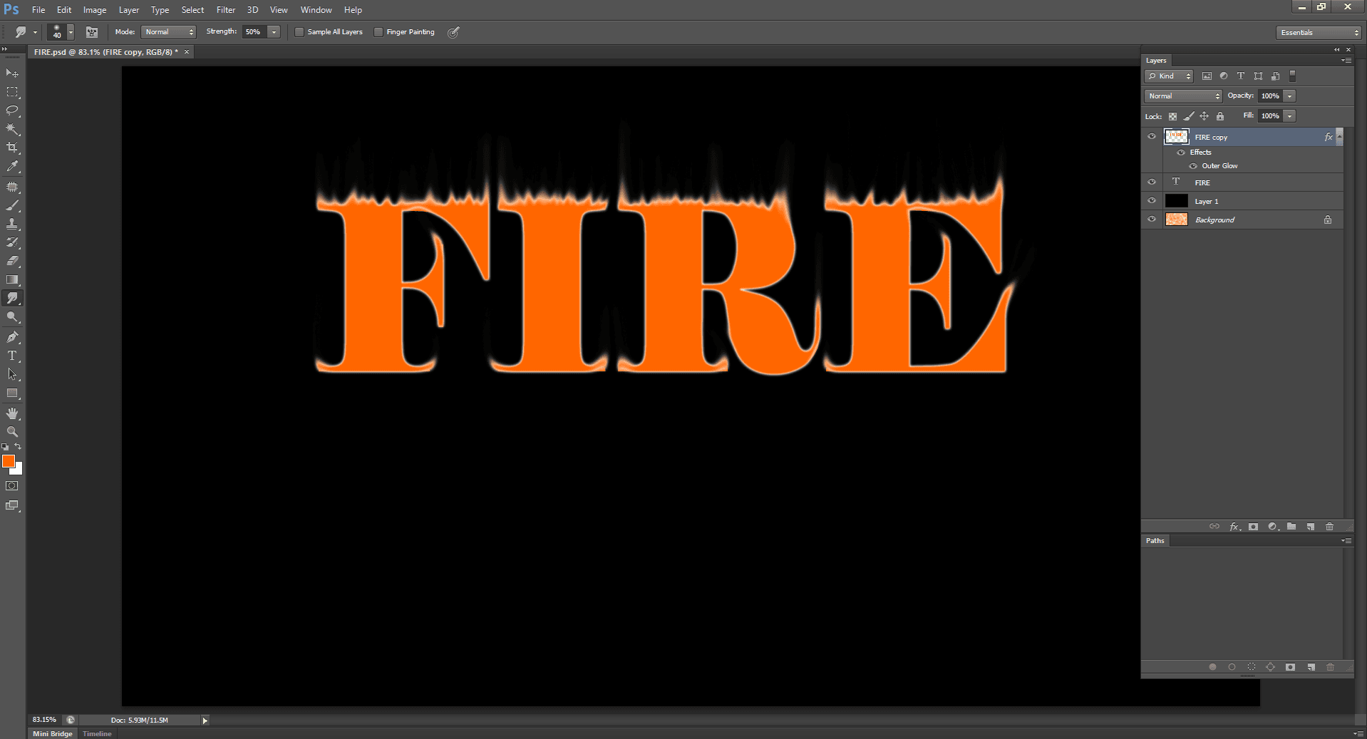 Fire effect in Photoshop