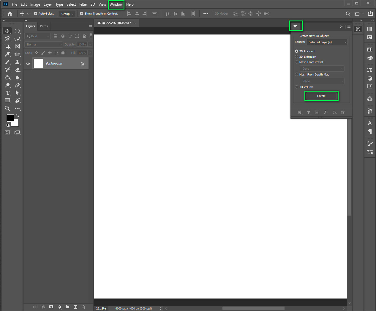 How to exit 3d mode photoshop Step 2