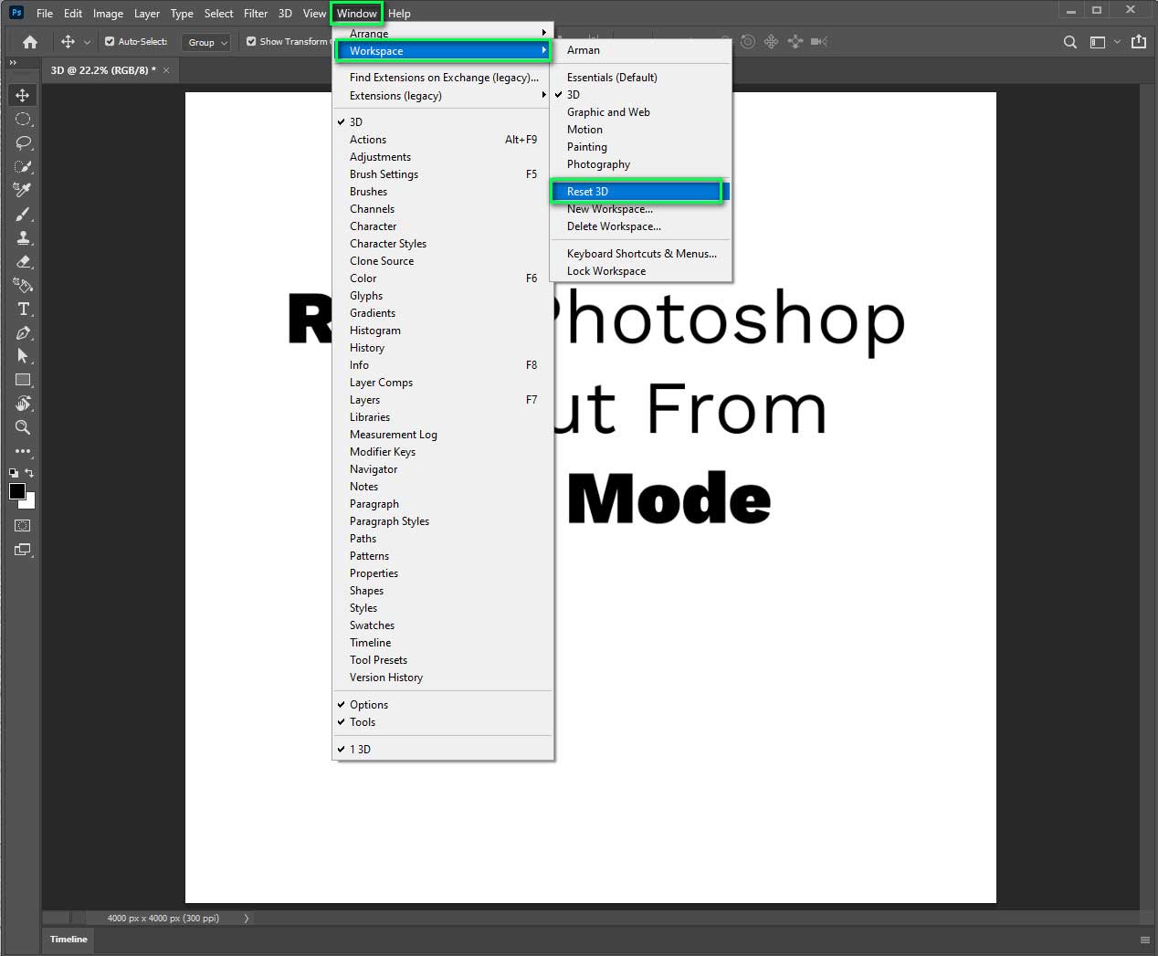 Reset-Photoshop-Layout-From-3D-Mode--3