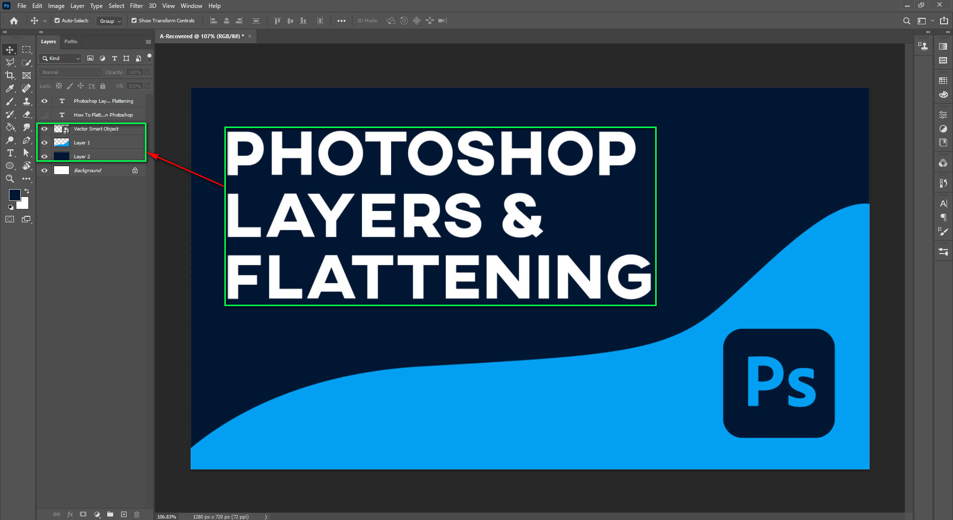 Photoshop Layers & Flattening