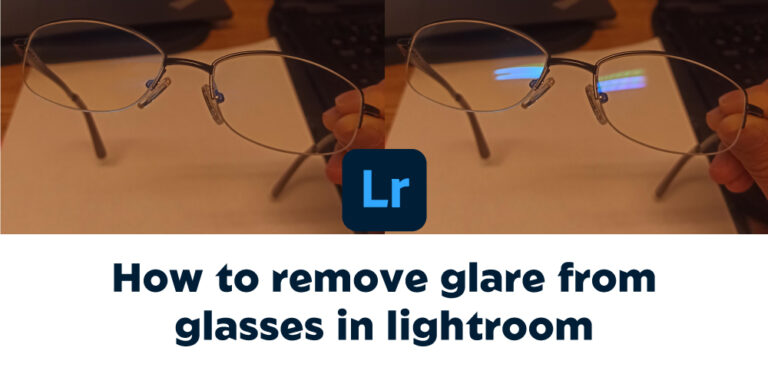 How to remove glare from glasses in lightroom?